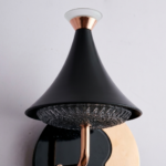 Proudome 3 Color Mode LED Wall Light | Modern Designer Black & Rose Gold Wall Sconce - Image 6