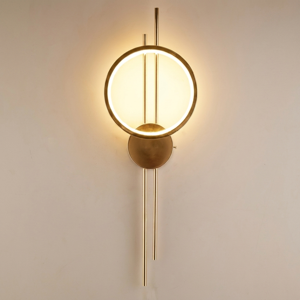 download (66) Proudome 3 Color Mode Ring LED Wall Light | Modern Gold Decorative Wall Lamp - Image 1