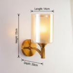 Proudome Amber Glass Wall Light – Luxury Decorative Wall Sconce for Modern Interiors (Bulb Not Included) - Image 6