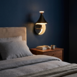 Proudome 3 Color Mode LED Wall Light | Modern Designer Black & Rose Gold Wall Sconce - Image 3