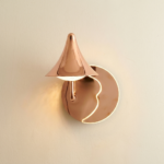 Proudome Rose Gold 3 Color Mode LED Wall Light | Modern Designer Wall Sconce