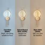 Proudome 3 Color Mode Ring LED Wall Light | Modern Gold Decorative Wall Lamp - Image 4