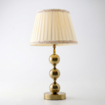Proudome Luxury Gold Table Lamp with Pleated Fabric Shade for Elegant Home Décor (Bulb Not Included) - Image 2