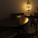 Jaipur Glass Antique Wall Lamp (Bulb Not Included)