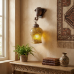 Proudome Elephant Mosaic Glass Wall Light | Decorative Ethnic Hanging Lantern (Bulb Not Included) - Image 3