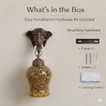 Proudome Elephant Mosaic Glass Wall Light | Decorative Ethnic Hanging Lantern (Bulb Not Included) - Image 7