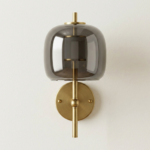 Proudome 3 Color Mode Smokey Glass LED Wall Light | Modern Gold Decorative Fixture - Image 2