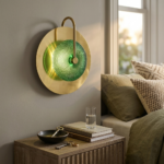 Proudome 3 Color Mode LED Glass Wall Light | Modern Green Designer Wall Lamp - Image 3