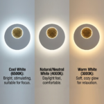 Proudome 3 Color Mode LED Wall Light | Modern Halo Designer Wall Lamp - Image 4
