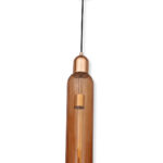 Amber Glass Pendant Light (Long Filament Bulb Included)