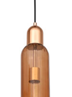 Amber Glass Pendant Light (Long Filament Bulb Included) - Image 3