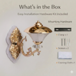 Proudome 3 Color Mode LED Wall Light with Acrylic Diffuser & Gold Finish - Image 8