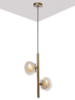 Amber Glass Pendant Light (G9 Bulb Included) - Image 2