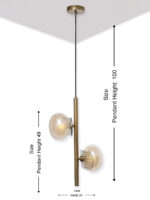 Amber Glass Pendant Light (G9 Bulb Included) - Image 11