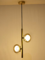 Amber Glass Pendant Light (G9 Bulb Included)