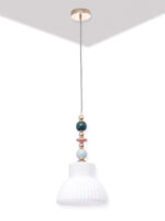 White Glass Hanging Lamp (Bulb Not Included) - Image 2