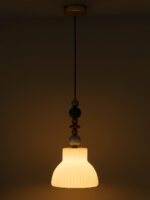 White Glass Hanging Lamp (Bulb Not Included)