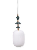 Oval Shape White Glass Pendant Light (Bulb Not Included) - Image 5