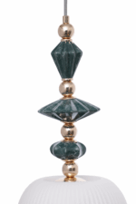 Oval Shape White Glass Pendant Light (Bulb Not Included) - Image 8