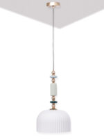 White Glass Hanging Light (Bulb Not Included) - Image 2