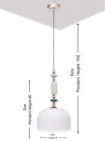 White Glass Hanging Light (Bulb Not Included) - Image 12