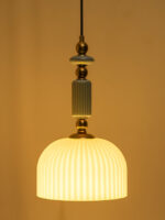 White Glass Hanging Light (Bulb Not Included) - Image 3