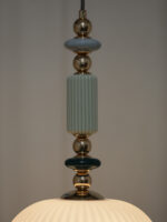 White Glass Hanging Light (Bulb Not Included) - Image 9