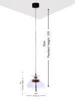 LED Rose Gold Hanging Light - Image 9