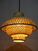 Bamboo Wood Pendant Light (Bulb Not Included) - Image 7
