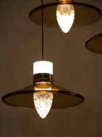 Amber Glass 3 Hanging Pendant Light - Image 8