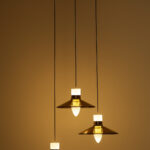 Amber Glass 3 Hanging Pendant Light