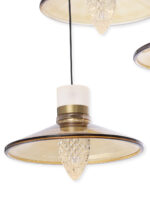 Amber Glass 3 Hanging Pendant Light - Image 4