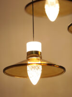 Amber Glass 3 Hanging Pendant Light - Image 7