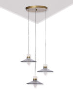 Smoky Glass 3 Hangings Pendant Light - Image 2