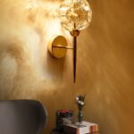 Small Round Crystal Pieces LED Wall Light
