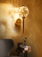 Small Round Crystal Pieces LED Wall Light
