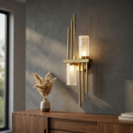 Proudome Modern Up & Down LED Wall Light with Acrylic Diffuser & Gold Finish - Image 3