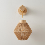 Proudome Jute & Wooden Wall Light – Modern Rustic Decorative Wall Lamp for Stylish Interiors (Bulb Not Included) - Image 2