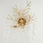 Proudome Crystal Hanging Wall Light | Luxury Gold Designer Wall Lamp | G9 Bulb Included - Image 2