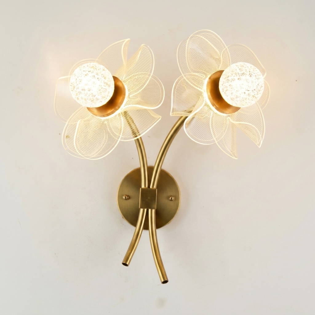 download - 2026-06-17T165141.442 Proudome Acrylic Flower LED Wall Light | 3 Color Mode Decorative Floral Wall Lamp - Image 1