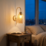 Proudome Gold Finish Textured Glass Wall Light | Decorative Indoor Wall Sconce | Bulb Not Included - Image 3