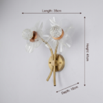 Proudome Acrylic Flower LED Wall Light | 3 Color Mode Decorative Floral Wall Lamp - Image 7