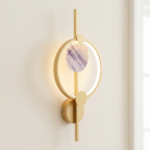 Proudome 3 Color Mode LED Wall Light | Modern Gold & Marble Accent Decorative Wall Lamp - Image 2