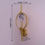 Proudome 3 Color Mode LED Wall Light | Modern Gold & Marble Accent Decorative Wall Lamp - Image 8