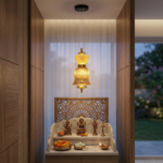 Proudome Amber Glass LED Pendant Light for Dining Room & Kitchen Island | Modern Decorative Hanging Lamp - Image 3