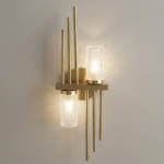 Proudome Modern Up & Down LED Wall Light with Acrylic Diffuser & Gold Finish