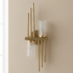 Proudome Modern Up & Down LED Wall Light with Acrylic Diffuser & Gold Finish - Image 2