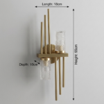 Proudome Modern Up & Down LED Wall Light with Acrylic Diffuser & Gold Finish - Image 6