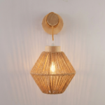 Proudome Jute & Wooden Wall Light – Modern Rustic Decorative Wall Lamp for Stylish Interiors (Bulb Not Included) - Image 4