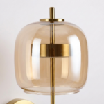 Proudome Amber Glass LED Wall Light with Gold Finish for Modern Luxury Interiors - Image 5